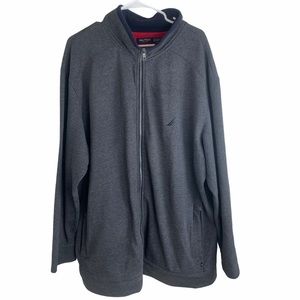 Nautica Pullover Sweater Gray Quarter Zip